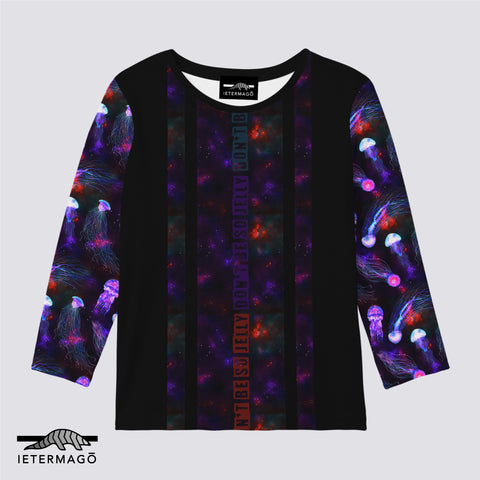 galaxy colourful jellyfish long sleeve t-shirt Ietermago