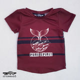 maroon black whale t-shirt Ietermago