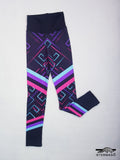 Bright pink purple blue pattern leggings Ietermago