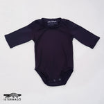 Plain black long sleeve babygrow Ietermago