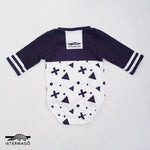 Black white pattern long sleeve babygrow Ietermago