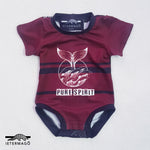 Maroon whale babygrow Ietermago