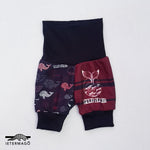 Maroon black whale shorts Ietermago