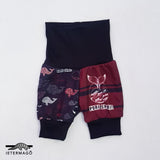 Maroon black whale shorts Ietermago