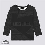 Dark light grey tribal long sleeve t-shirt Ietermago