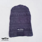 Dark and light grey tribal slouch beanie Ietermago