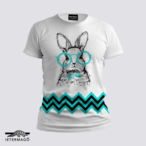 zigzag bunny with glasses