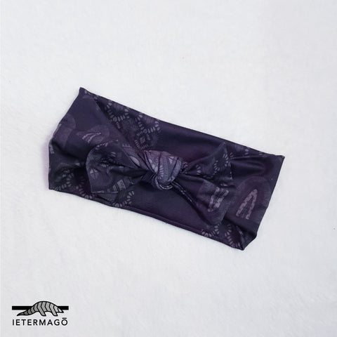 Grey and black rainbow bow headband Ietermago