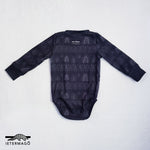 Grey black rainbows long sleeve babygrow Ietermago