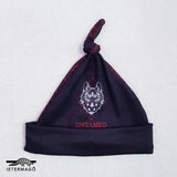 Black red wolf knotted beanie Ietermago