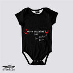 happy valentines day black babygrow Ietermago