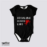 Stealing hearts like cupid black babygrow Ietermago