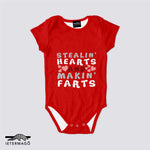 Stealin' hearts and makin' farts red babygrow Ietermago