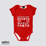 Stealin' hearts and makin' farts red babygrow Ietermago