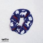 Navy blue animal scrunchie Ietermago