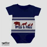 Navy blue animal babygrow Ietermago