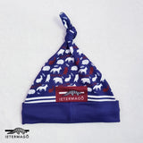 Navy blue animal knotted beanie Ietermago