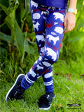 Navy blue animal leggings Ietermago